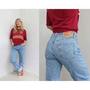 2000's Vintage Levi's 501 Light Wash Button Fly Jeans ~ Women's XS SM ~ Men's XS